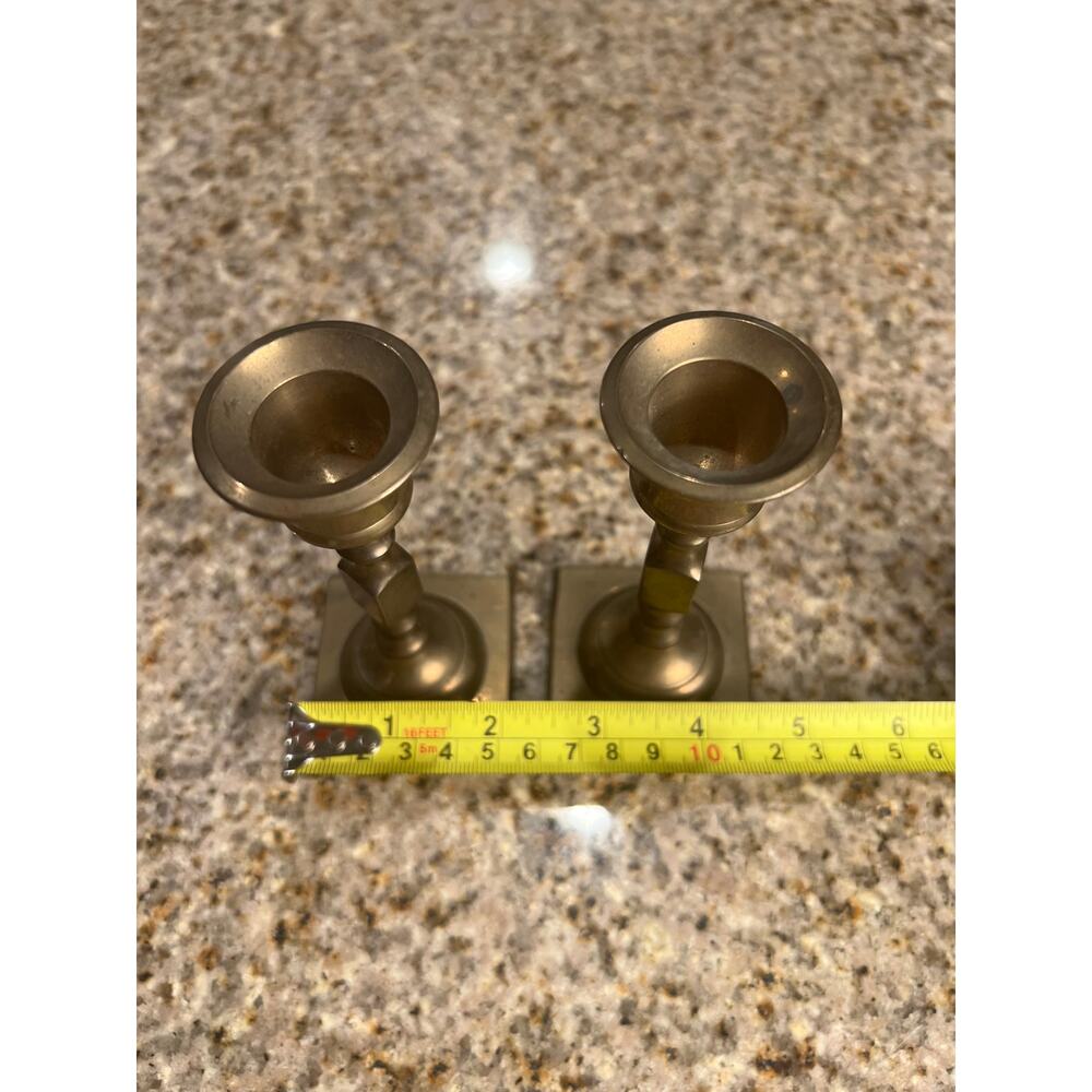 Brass Candlestick Holders - Picture 4 of 7